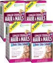 Nutrición aplicada más fuerte cabello &amp; uñas - 60 geles líquidos blandos, paquete de 4 - Biotina, Silica & Collagen - 120 piezas