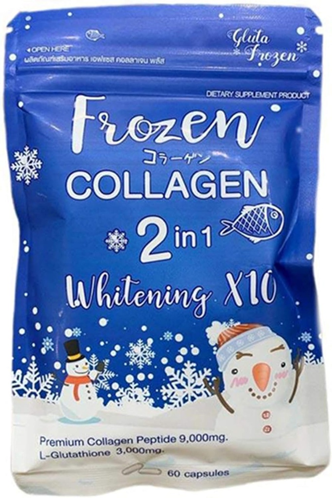 2 en 1 Peptide de Collagen Premium &amp; Glutathione, 60 cápsulas