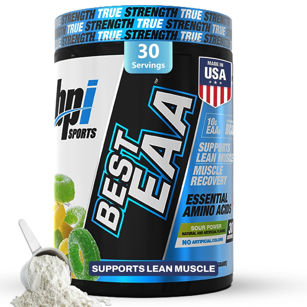 BPI Sports Essential Amino Acids EAA Powder - Pre, Intra &amp; Post Workout Drink - BCAA Powder for Men &amp; Women, EAA + BCAA + Hydration. Fórmula avanzada con 10g de EAA. (Cuarta Potencia)