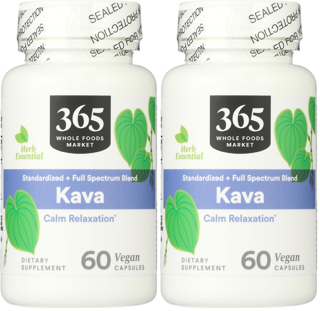 365 por mercado entero de alimentos, Kava, 60 cuenta (Pack of 2)