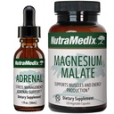 NutraMedix Energy Support Bundle - Incluye soporte de energía Adrenal Liquid Drops y Magnesium Malate Capsules for Energy &amp; Athletic Support - No Caffeine - 2-Piece Supplement Set