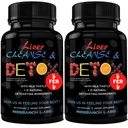 Laboratorios de investigación 2 Pack Doctor Recomendado Premium Liver Detox Cleanse &amp; Support w/Milk Thistle, Beet Root, Dandelion. 23 poderosas hierbas para la desintoxicación poderosa