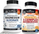 BioSchwartz High Absorption Magnesium Glycinate 500mg Capsules (2 Mes de Suministro) Plus Complejo de vitamina B con vitamina C (2 Mes de Suministro)