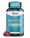Suplemento de próstata pura por naturaleza para hombres, Beta Sitosterol Prostate Health Supplement with Zinc for Urinary Tract Support, Ease Frequent Urination " Improved Sleep, Gluten-Free, Non-GMO 90 Capsules