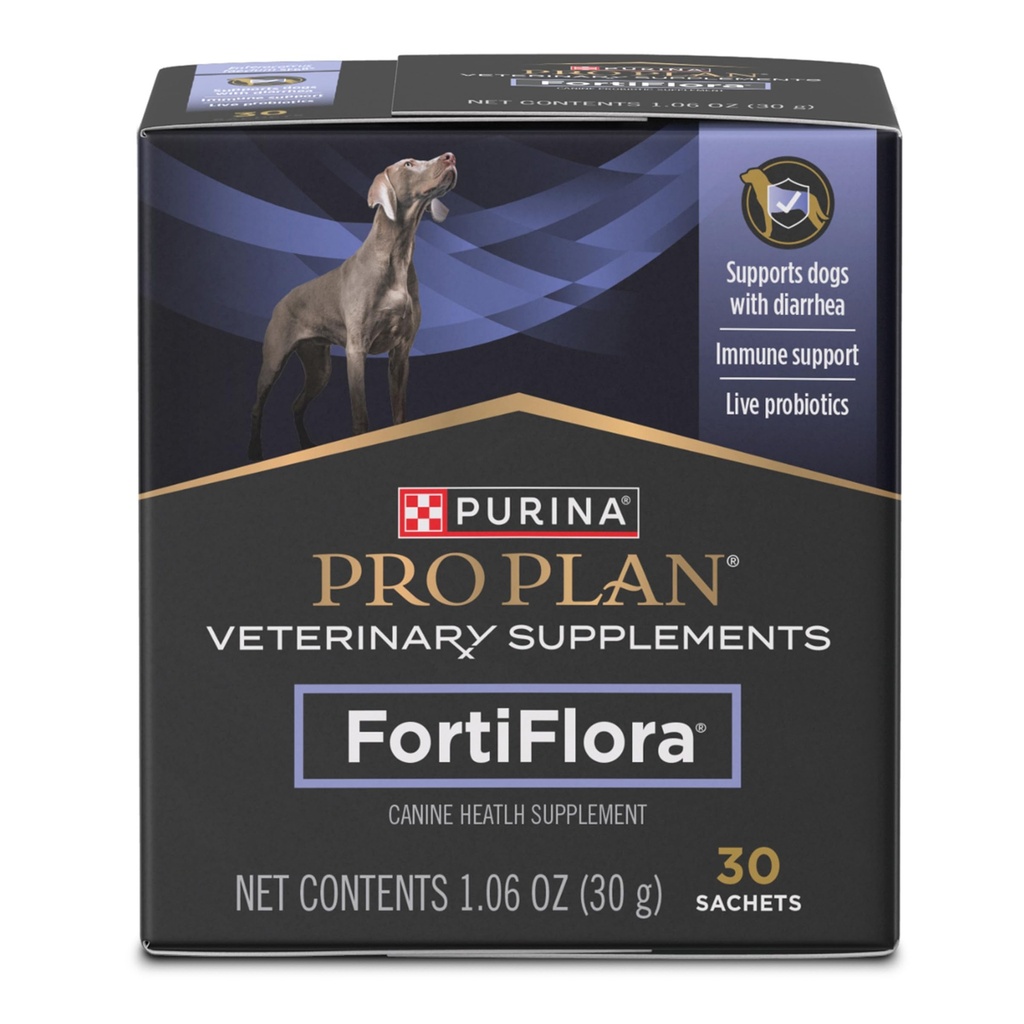 Plan Purina Pro Suplementos Veterinarios FortiFlora Suplemento Probiótico Perro, Suplemento Nutricional Canino - 30 ct. Box