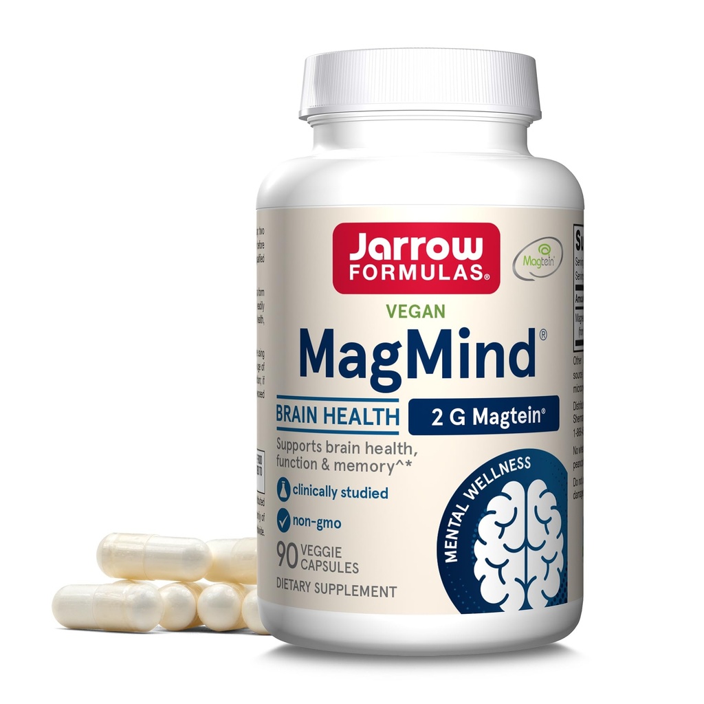 Jarrow Fórmulas Alpha GPC 300mg Función cerebral Soporte &amp; MagMind Magnesium Brain Health Capsules