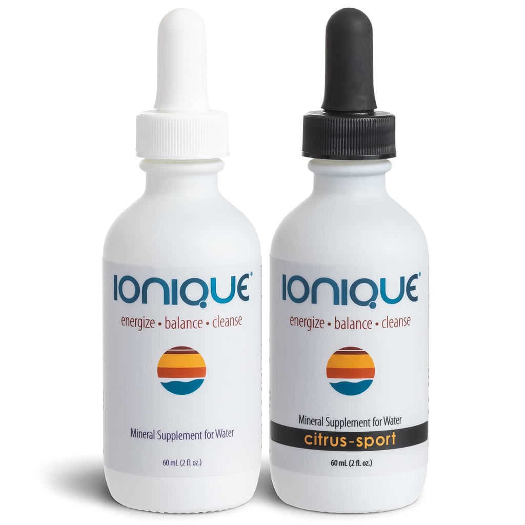 Suplemento Mineral para el Agua - Hacer Agua Mineral Ultra Premium - Magnesio, Trace Mineral &amp; Electrolyte Hydration System, Mineralizar Filtrado y RO Water, Dos botellas de líquido gotas