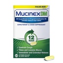Mucinex DM 12Hr Chest Congestion " Cough Medicine for Adults, Cold And Cough Medicine for Excess Mucus Relief, 600 mg Guaifenesin " 30 mg Dextromethorphan HBr, 68 Bi-Layer Tablets