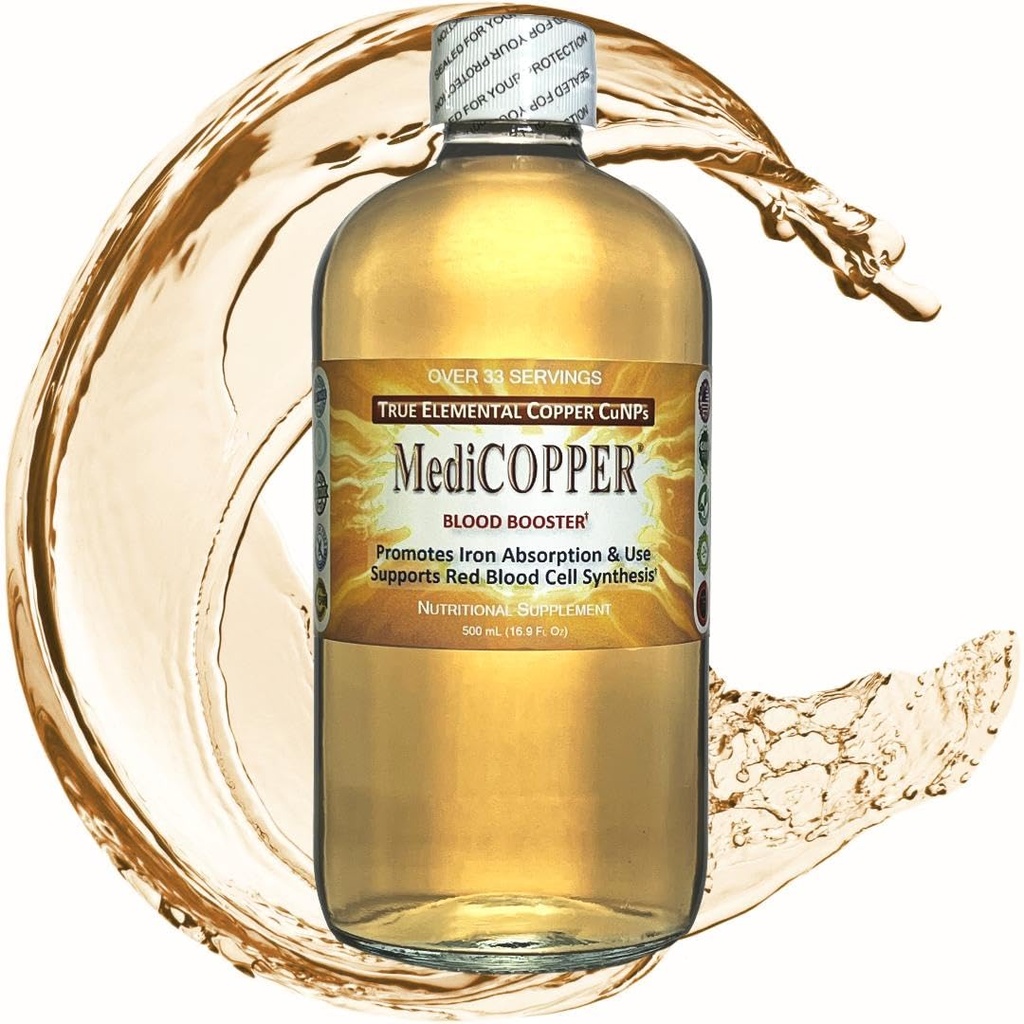 True Colloidal Copper - 500 mL en una botella de plástico libre BPA