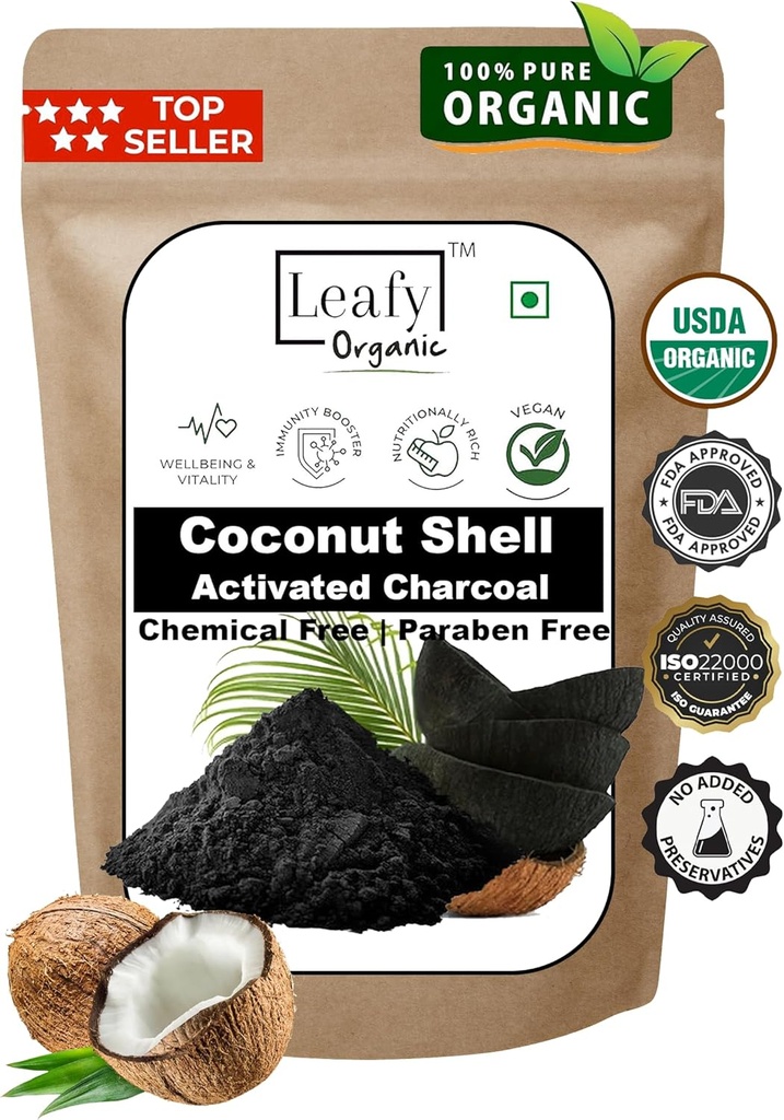 Polvo de carbón activado de coco - 1 lb / 16 Oz - dientes de Whitens, rejuvenece la piel y el cabello, soporta mejor digestión