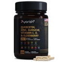 Quercetina Zinc Vitamina C Bromelaina Vitamina D Bromelaina Elderberry - Lung Immune Support Suplemento Adultos con Artemisinina, Moss Marítimo, Echinacea, Alivio 120 Conde