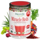 MacroLife Naturales Milagro Rojos Superalimentos Suplemento Polvo Antioxidantes Polifenoles Enzymes Probióticos - Raw Non-GMO Organic Vegan Gluten &amp; Dairy Free (30 Servimientos)