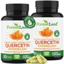 ForestLeaf Quercetina con bromelaina - 1350mg Blend with Vitamin C &amp; Stinging Nettle, Advanced Quercetin 500mg Suplemento, Non-GMO Gluten Free, Natural Immune & Respiratory Function 180 Veggie Capsules