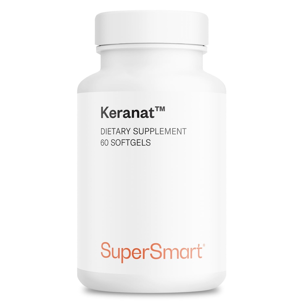 Supersmart - Keranat (Fórmula avanzada con biotina) - Suplemento para el cabello para el volumen &amp; crecimiento - Pérdida del cabello Vitaminas ← No GMO &amp; Gluten Gratis - 60 Softgels