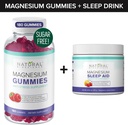 Gummies de Magnesio Libre de Azúcar (180 Gummies) y la Noche de Magnesio Polvo con Citrato de Magnesio, Melatonina, L-Theanine y GABA - Vegan, Gelatin-Free, Gluten-Free, Non-GMO