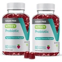 Viteey Probiotic Gummies for Women, Men &amp; Teens, 2 Billion CFUs - Sugar Gratis - Immune Booster, Digestive Support, Gut Health - Vegan, Gelatin Gratis, GMO Gratis - Tasty Chewable Raspberry Flavored Gummy