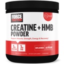 Factor de fuerza Cretina HMB Powder, 5g Cretina Monohydrate + 3g miHMB para el crecimiento muscular, fuerza, energía &amp; recuperación, con AstraGin para la absorción aumentada, desarmado, 30 servicios