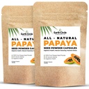 Papaya Seed Powder Capsules – Powerful Papain Supplement with Vitamins A, C, " E " Enzymes for Digestion " Gut Health – 360mg/Serving – 60 Vegan Capsules per Pack (Pack of 2, 60-120 Day Supply)