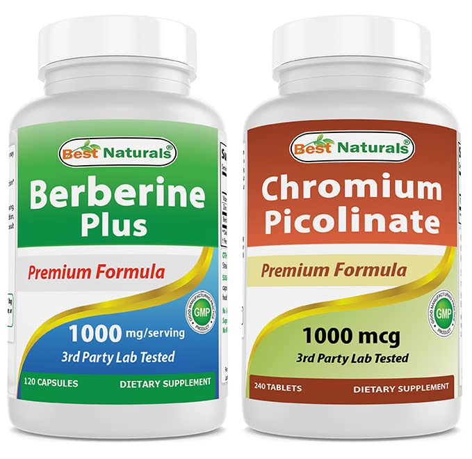 Best Naturals Berberine Plus 1000mg " Chromium Picolinate 1000mcg