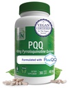 Salud Thru Nutrition PQ 40mg 30 Sirve Pyrroloquinoline Quinone como PureQQQ ← Promueve la Biogenesis Mitocondrial ANTE Certified Vegan ← No Gluten Soy Capsules Libres de Soja Vida Clean Label PQ Suplemento