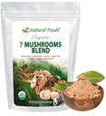 Z Natural Foods Organic 7 Sagrados Mushroom Blend - Mushroom Powder for Immune Health - Lion’s Mane, Cordyceps, Chaga, Red Reishi, Shiitake, Maitake &amp; Turquía Tail Extract for Coffee, Smoothies, 1 lb