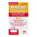 Bacid Daily Probiotic con Bacillus Coagulans, 50 Cuenta, Suplemento de Digestión para mejorar el estreñimiento ocasional