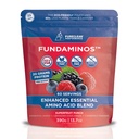FundAminos EAA + BCAA Amino Amino Acid Powder  tolera Organic, Vegan, Plant-Based ← Aminos Esenciales completos para la Nutrición de Todos los Días Silencio Optimizado Protein Utilization ← Refreshing Superfruits Blend - 60 Servings