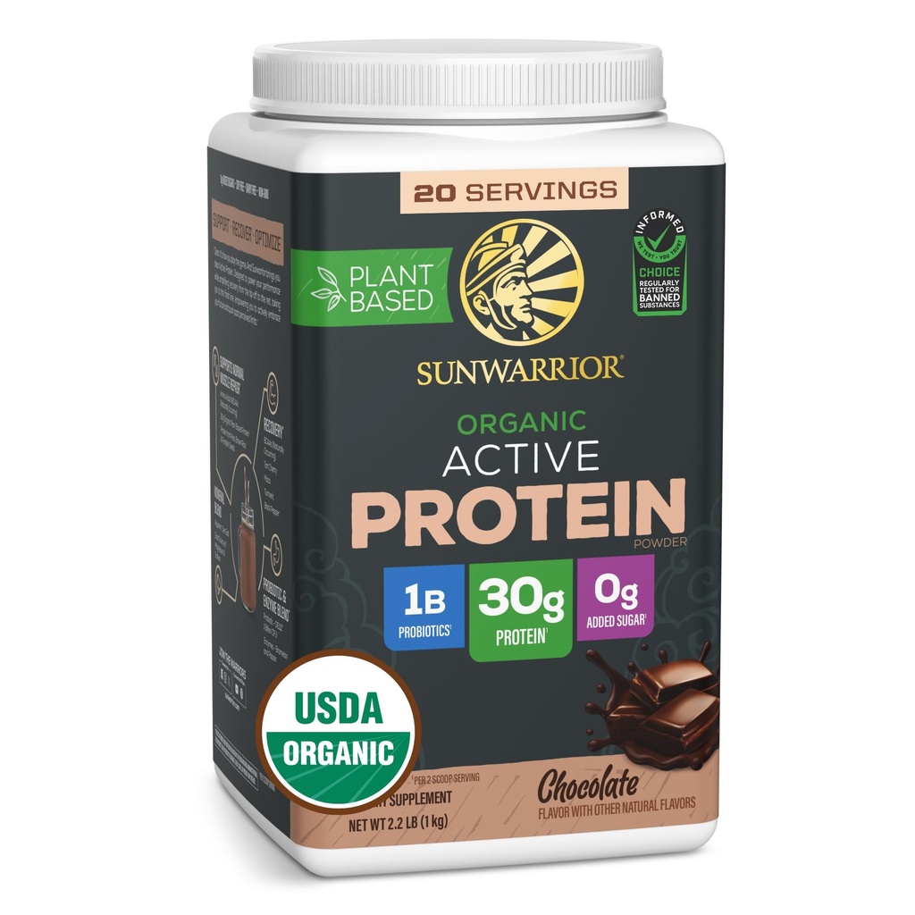 Sunwarrior Planta Orgánica Basada en Polvo Proteína ANTE Vegan Orgánica Proteína Polvo con BCAA Aminoácidos Plus Recuperación Minerales & Botánicos ← No GMO Soy Dairy & Gluten Gratis (Chocolate, 20 Servings)