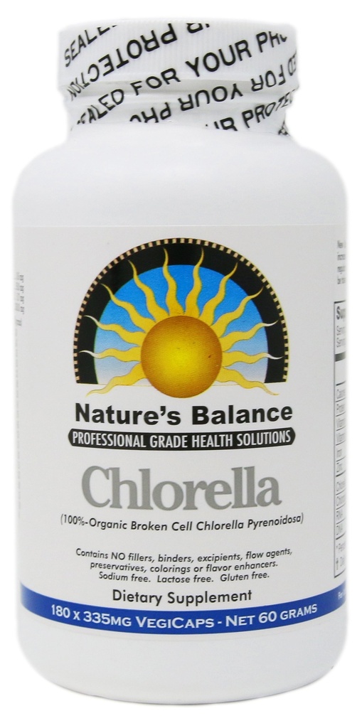 100% Pure Premium Grade Chlorella Pyrenoidosa por Nature's Balance - 180 Capsules