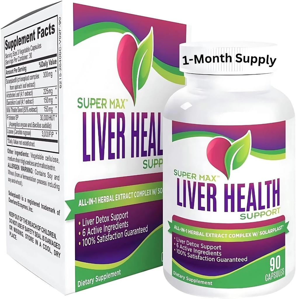 Liver Health Supplements (All-in-1) Complejo con 6 Ingredientes Activos Silencio Daily Liver Detox &amp; Cleanse Support Suplemento Silencio Natural Liver Nutrients for Men &amp; Women ← 1-Month Supply tención 90 Capsules