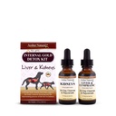AMBER NATURALZ Kit interno de desintoxicación de oro para perros, gatos, aves, conejos y pelucas ← Apoyo herbal para la salud del hígado y el riñón ← Ayuda natural para las funciones del hígado y el niño