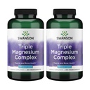 Complejo de Magnesio Triple Swanson - Suplemento Mineral - Soporte Natural - Destacando Citrato, Oxido &amp; Aspartate - (300 cápsulas, 400 mg Cada, 2 paquete)