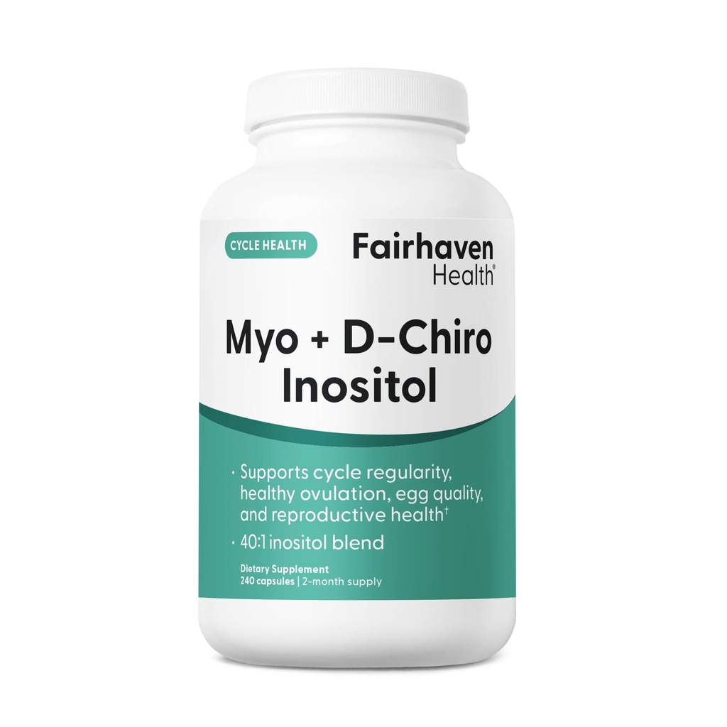 Fairhaven Health Myo-Inositol and D-Chiro Inositol Supplement for Women TEN 40:1 Ratio ← Femenina Fertilidad Suplemento para Mujeres y Equilibrio de Hormonas*