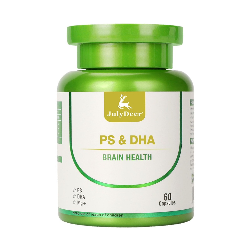 Magnesium L-threonate -100mg, DHA-100mg, Phosphatidylserine-40mg, Suplementos Complejos de Magnesio para los niños mayores Salud cerebral y soporte cognitivo Mejorar el cerebro - 60 cápsulas