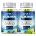 L-Theanine Gummies 400mg, suplemento de Theanine Chewable para adultos &amp; niños 4+, Alivio de estrés natural, zzZ & Focus Suplemento, Vegan, Sugar bajo, No-Drowsy, Sabor de limón, 120 Chewables
