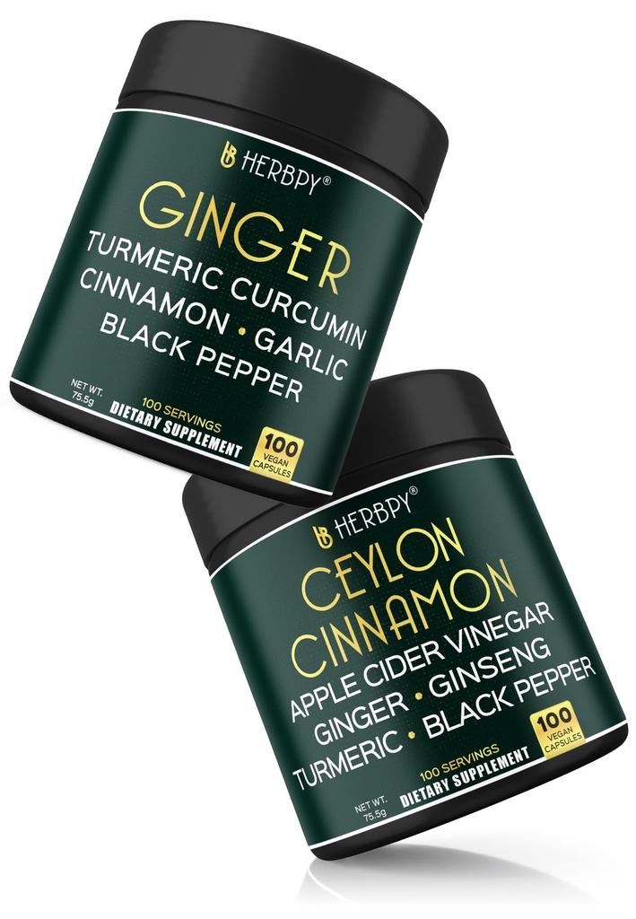 Bundle 5in1 Ginger Suplemento &amp; 6in1 Premium Ceylon Cinnamon Suplementos