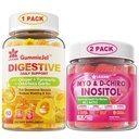 Bundle: Ginger Chews Suplemento Gummies & Inositol Gummies Ideal 40:1 Ratio Myo &amp; D-Chiro Inositol
