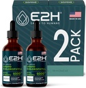 E2H Chlorophyll Liquid Drops - Energy Booster, Digestion, Immune System Support and Internal Deodorant - Vegan - Gluten Free - Non-GMO - (2 Botellas)