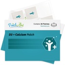 PatchAid D3/Calcium Topical Patch ← Soportes Bone Strength &amp; Calcium ← 8 horas Use for Better Absorption ← 30 Day Supply
