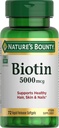 Bounty Biotin de la naturaleza 5.000 mcg Caps, 72 ct