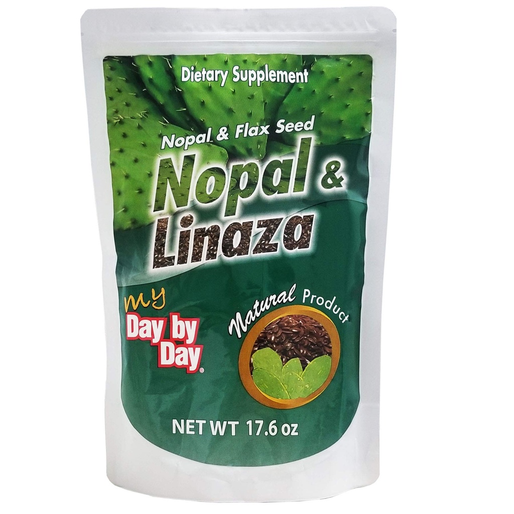 Mi día por día, Nopal y Flax Seed, Fibra natural, 17.6 Oz, Bolsa
