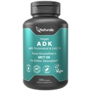 Naturalis Vegan Vitamina ADK con 50mg Tocotrienol y CoQ-10 Silencio Nano-Emulsified in EVOO for Better Absoprtion ← Non-GMO, Soy Free and Vegan Society Certified tención 180 Veggie Softgels (Carrageenan Free)