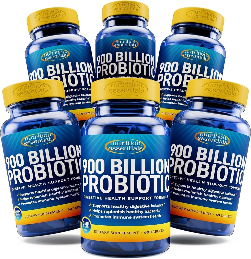 Nutrición Esenciales Suplemento dietético Probiótico + Probióticos para Mujeres y Hombres con Enzima Lactasa + Suplemento Nootropic Brain Support