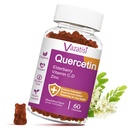 Quercetina Gummies, Quercetina con Vitamina C Zinc, Bromelain, Elderberry y Vitamina D, Apoyo Inmunitario Adultos Niños, Mujeres Hombres, 60 Gummies Chewable