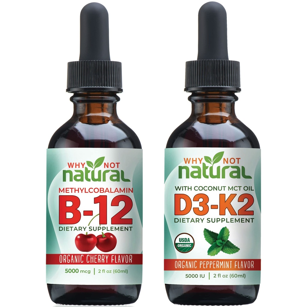 Por qué no vitamina orgánica natural B12 y vitamina D3 K2 gotas líquidas