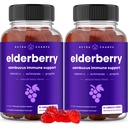 NutraChamps Elderberry Gummies, Sambucus Elderberry Gummies for Adults &amp; Kids, Vitamina C, Propolis & Echinacea, Max Strength Immune Support Gummies, Natural Berry Flavor, 120 Gummies (Pack of 2)