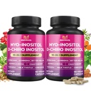 BMVINVOL 2 Pack Inositol Suplemento-Myo-Inositol y D-Chiro Inositol Ideal 40:1 Ratio - Plus Berberine, Cinnamon, Ashwagandha+5 Mas-60 Day Supply