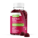 Viteey Beet Root Gummies 4000mg con Tart Cherry - para la presión arterial saludable Soporte - Vegan, Gelatin Gratis, Gluten Gratis - Tasty Chewable Berry Beet Flavored Gummy