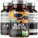 Número 1 Nutrición N1N Premium Black Seed Oil [Max Strength, 1000 mg] 100% Cold-Presed Nigela Sativa para soportar la digestión, sistema inmunológico y comodidad y movilidad conjunta, 120 caps