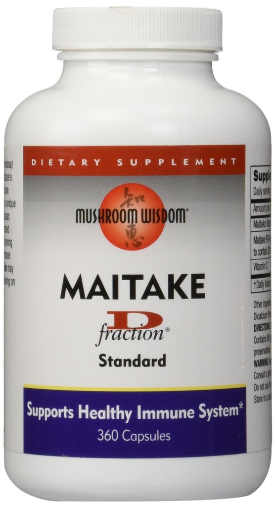MUSHROOM WISDOM Maitake Mushroom Extract D-Fraction 360 cápsulas
